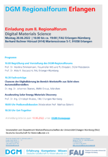 Towards entry "2. DGM Regional Forum Erlangen"