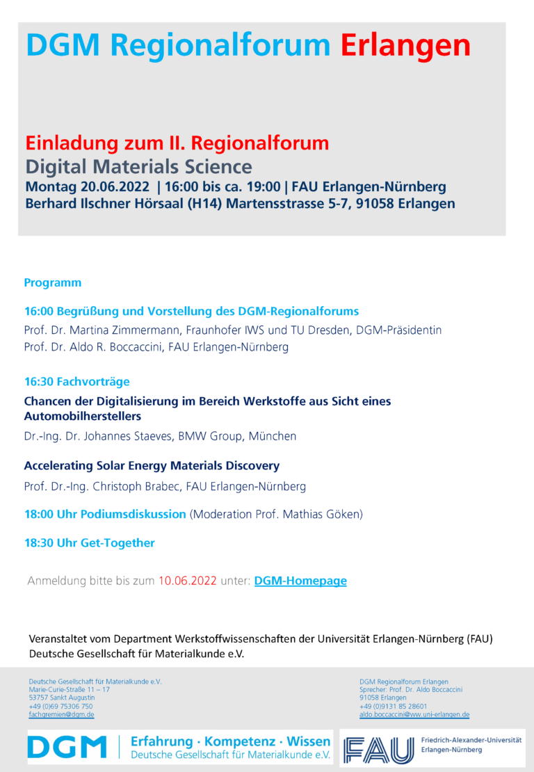 2. DGM Regional Forum Erlangen