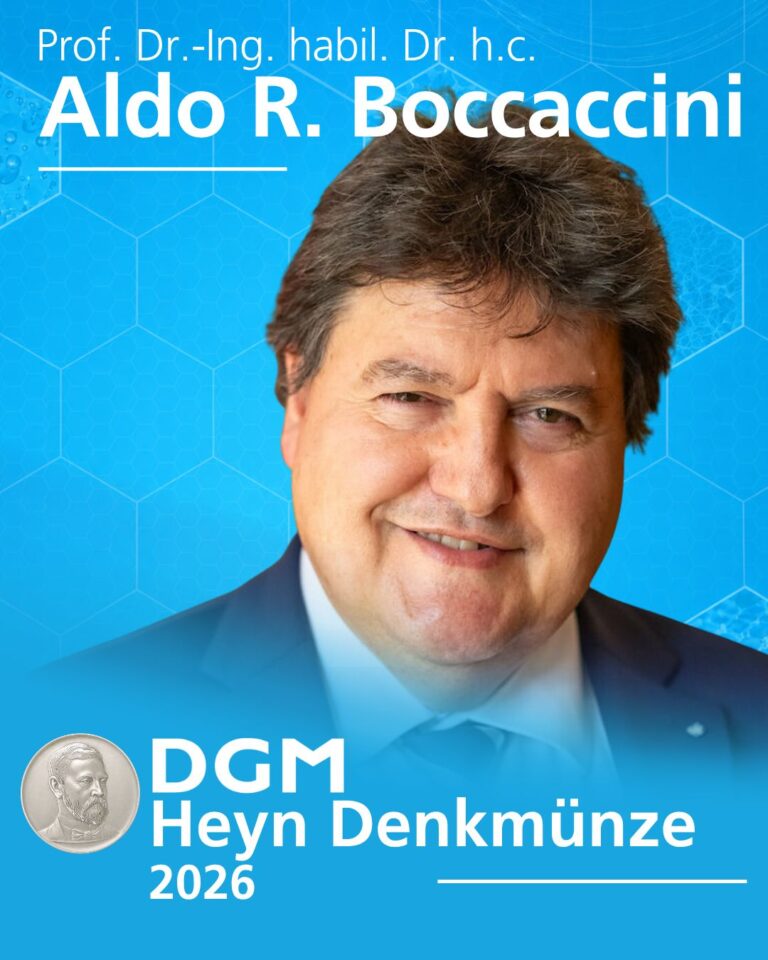 Prof. Boccaccini awarded with Heyn Commemorative Coin